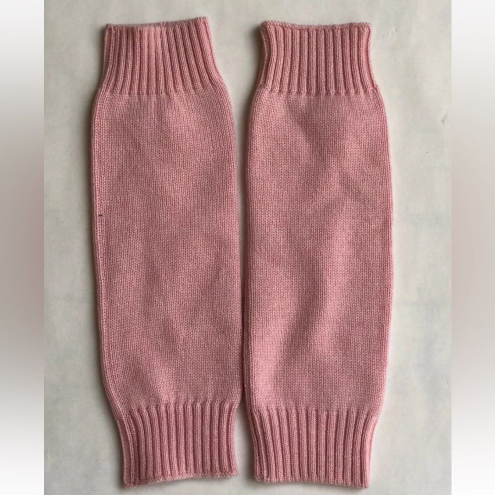Pink Knit Leg Warmers